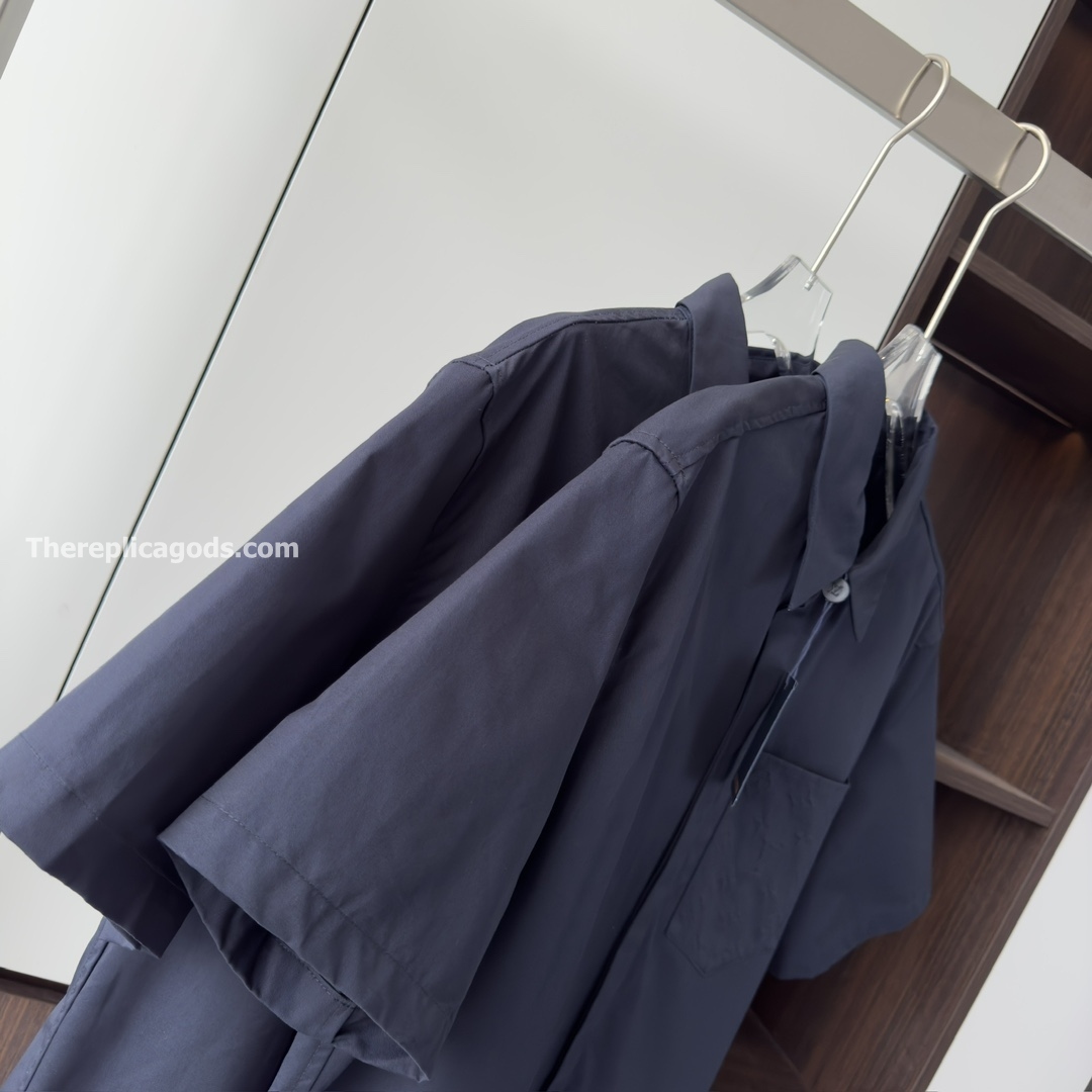MONOGRAM POCKET SHORT-SLEEVED SHIRT IN BLUE - SH360