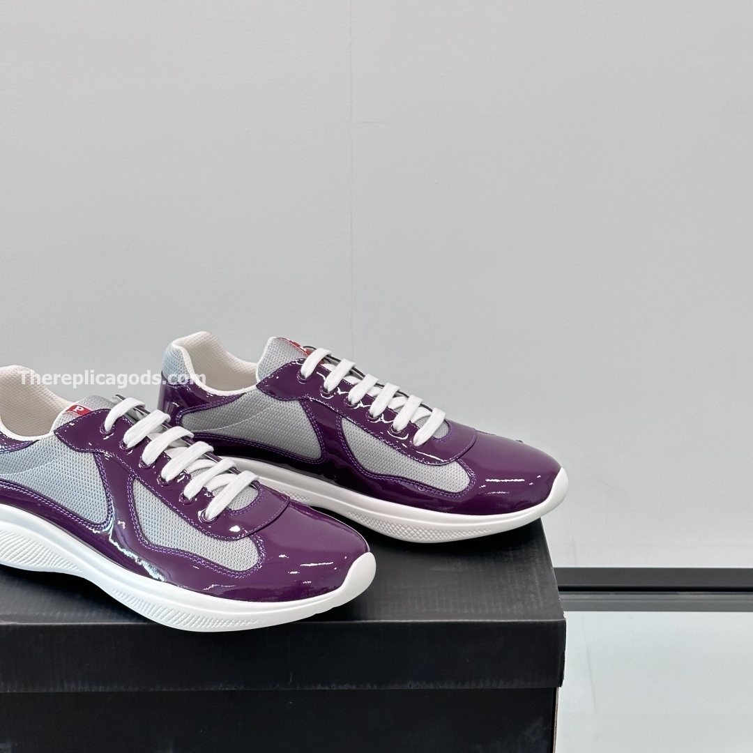 AMERICA'S CUP SNEAKERS IN WHITE AND PURPLE - PD225
