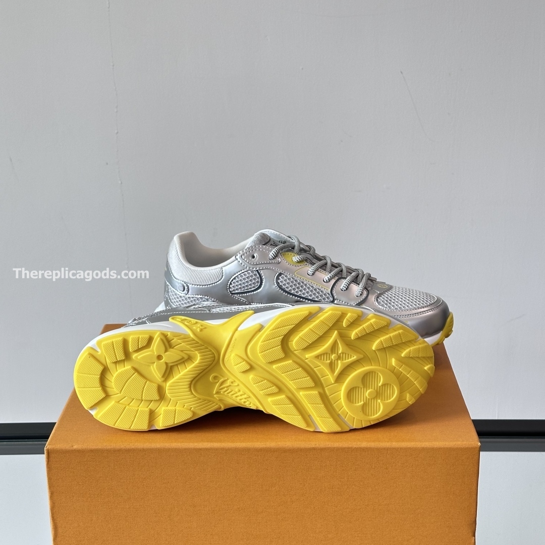 OLYMPIA SNEAKERS IN GREY AND YELLOW - LV950