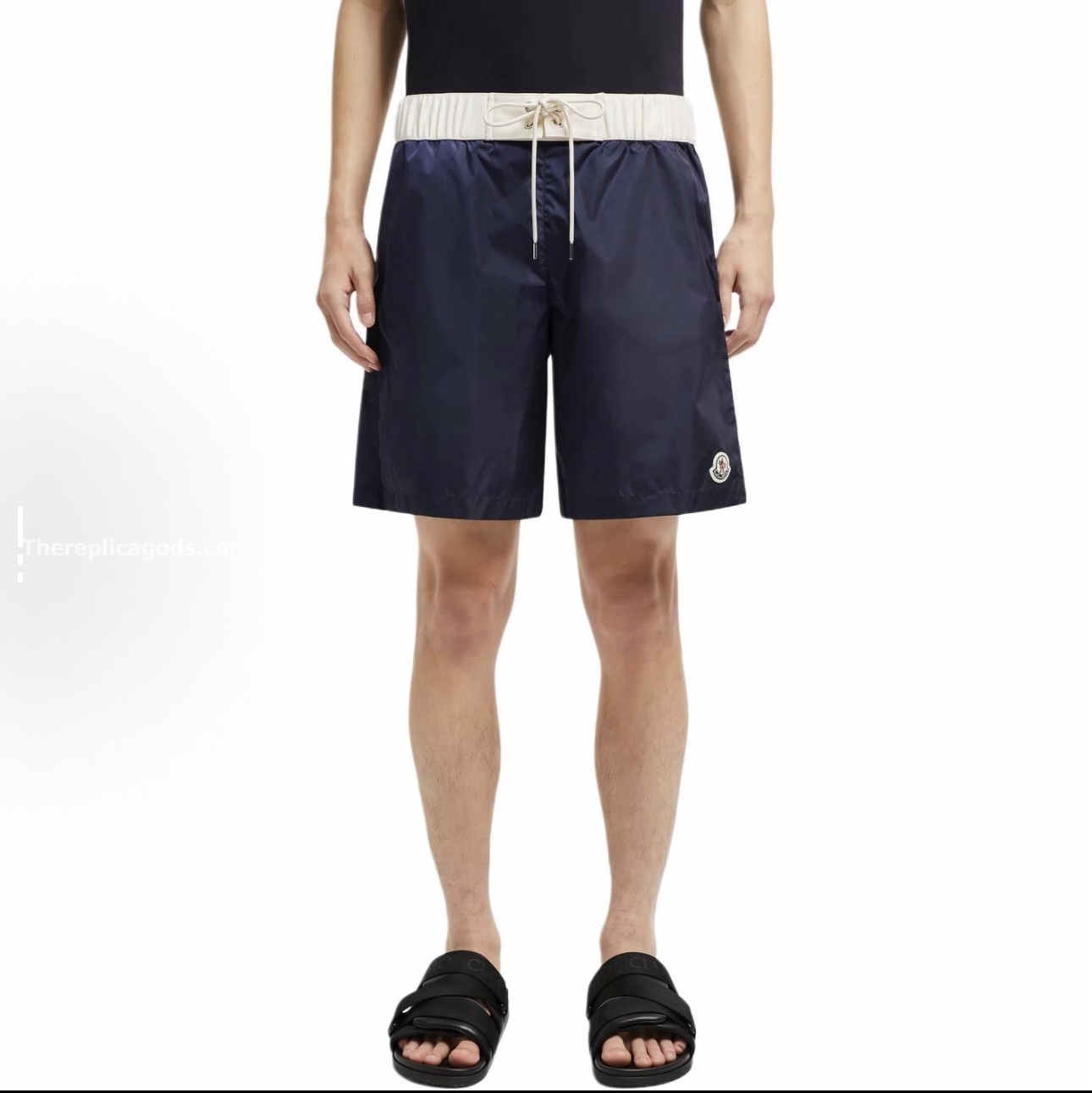 LOGO PATCH SWIM SHORTS IN BLUE - TP628