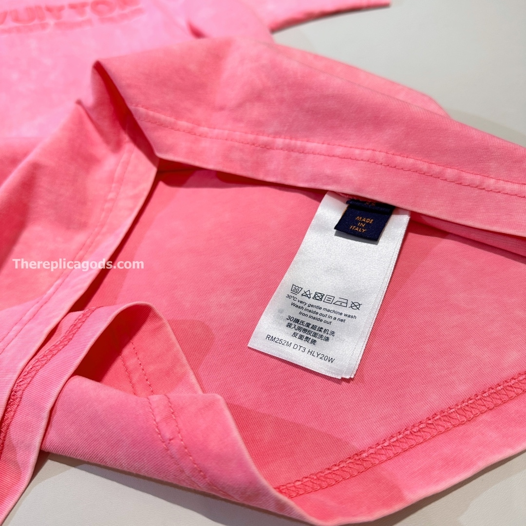 WASHED RIBBED T-SHIRT IN PINK - TP631