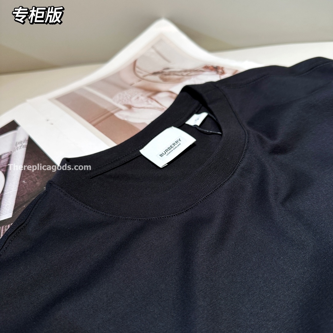 MONOGRAM MOTIF OVERSIZED T-SHIRT IN BLACK - TP660