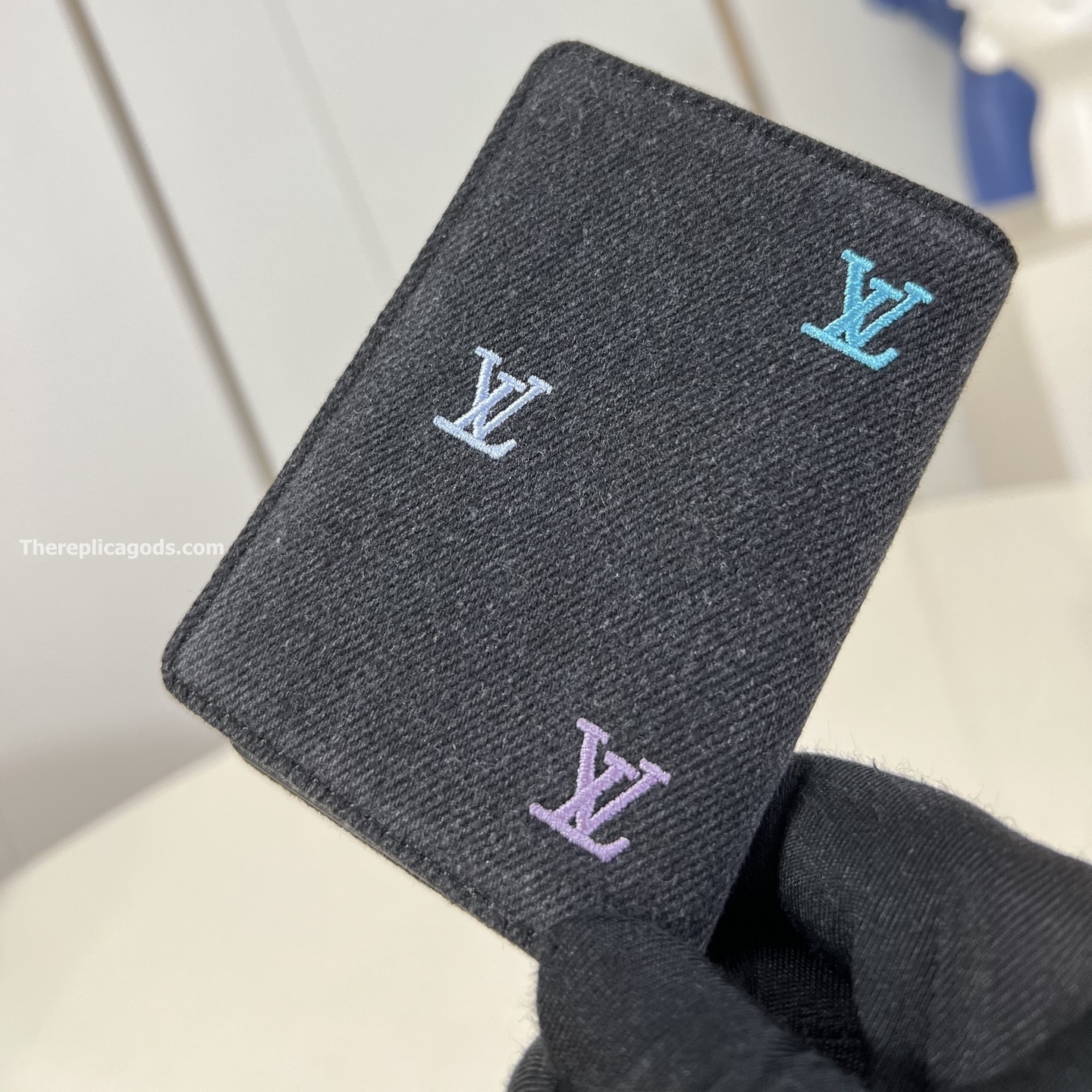 POCKET ORGANIZER GRADIENT BLUE LV BLASON DENIM M14148