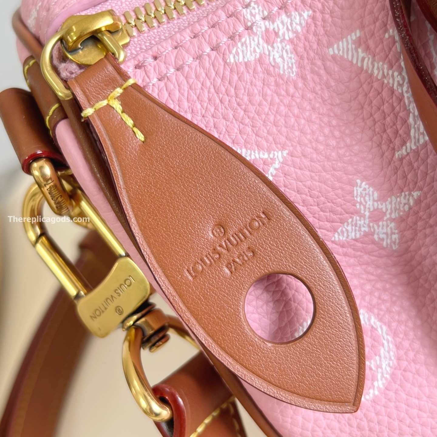 LV SPEEDY P9 BANDOULIERE 30 CANDY PINK CALF LEATHER M13914