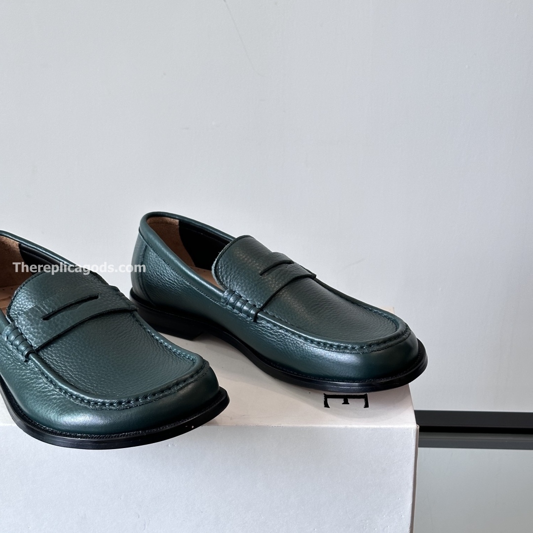 CAMPO DEERSKIN LOAFERS IN EVERGREEN