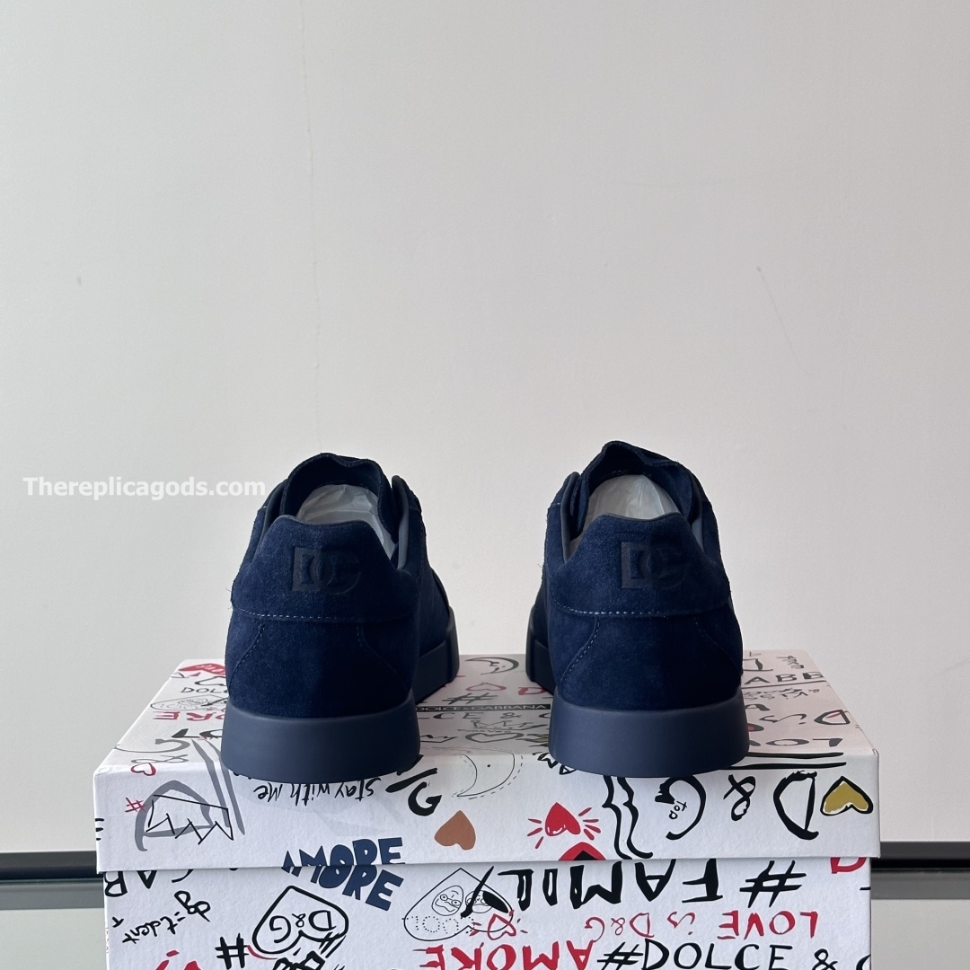 PORTOFINO LEATHER SNEAKERS IN BLUE - GD243