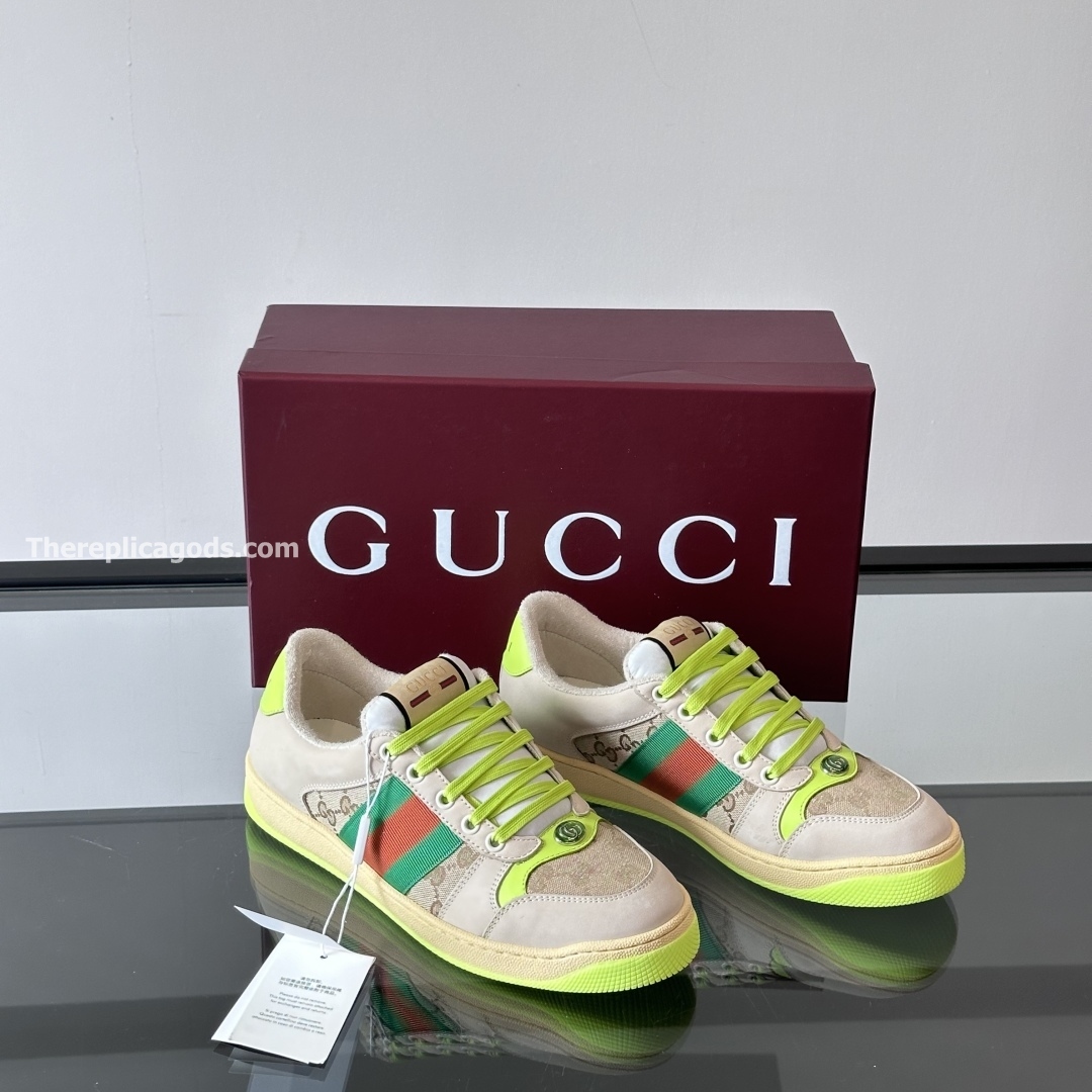 MEN'S SCREENER SNEAKERS IN BROWN AND GREEN - GC488
