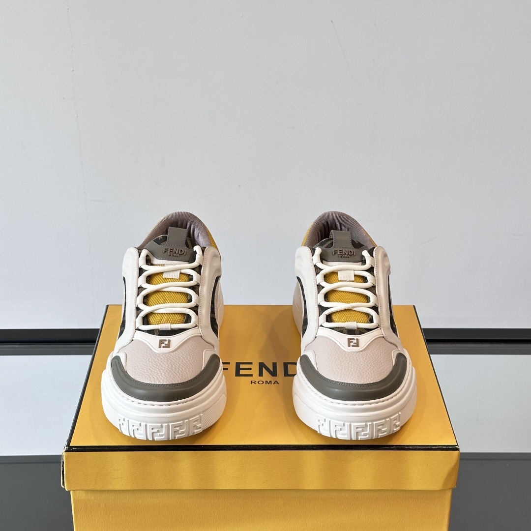 FORCE SNEAKERS IN WHITE AND BROWN - FD166