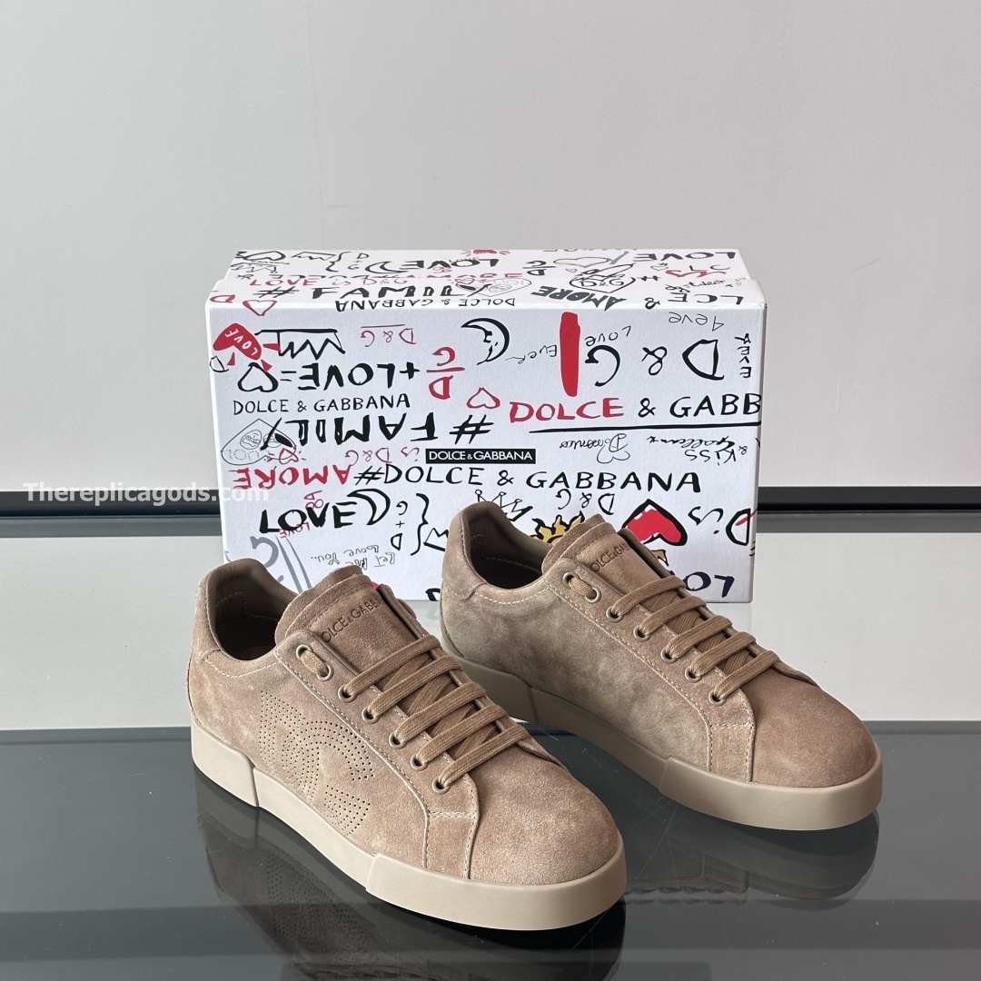 PORTOFINO LEATHER SNEAKERS IN BEIGE - GD242