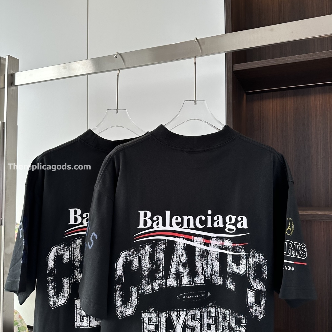 OVERLAYER POLITICAL CAMPAIGN T-SHIRT IN BLACK - TP595