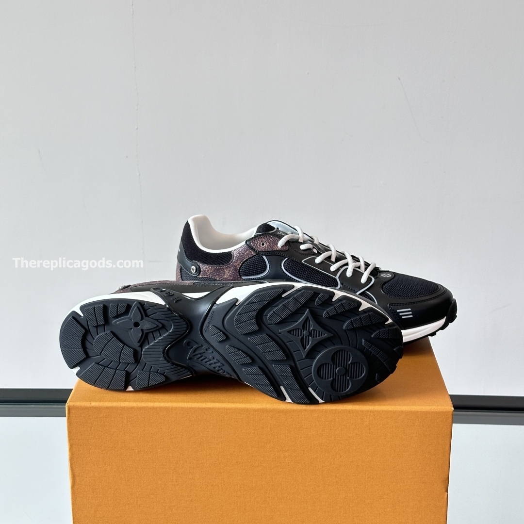 OLYMPIA SNEAKERS IN BLACK AND BROWN - LV949