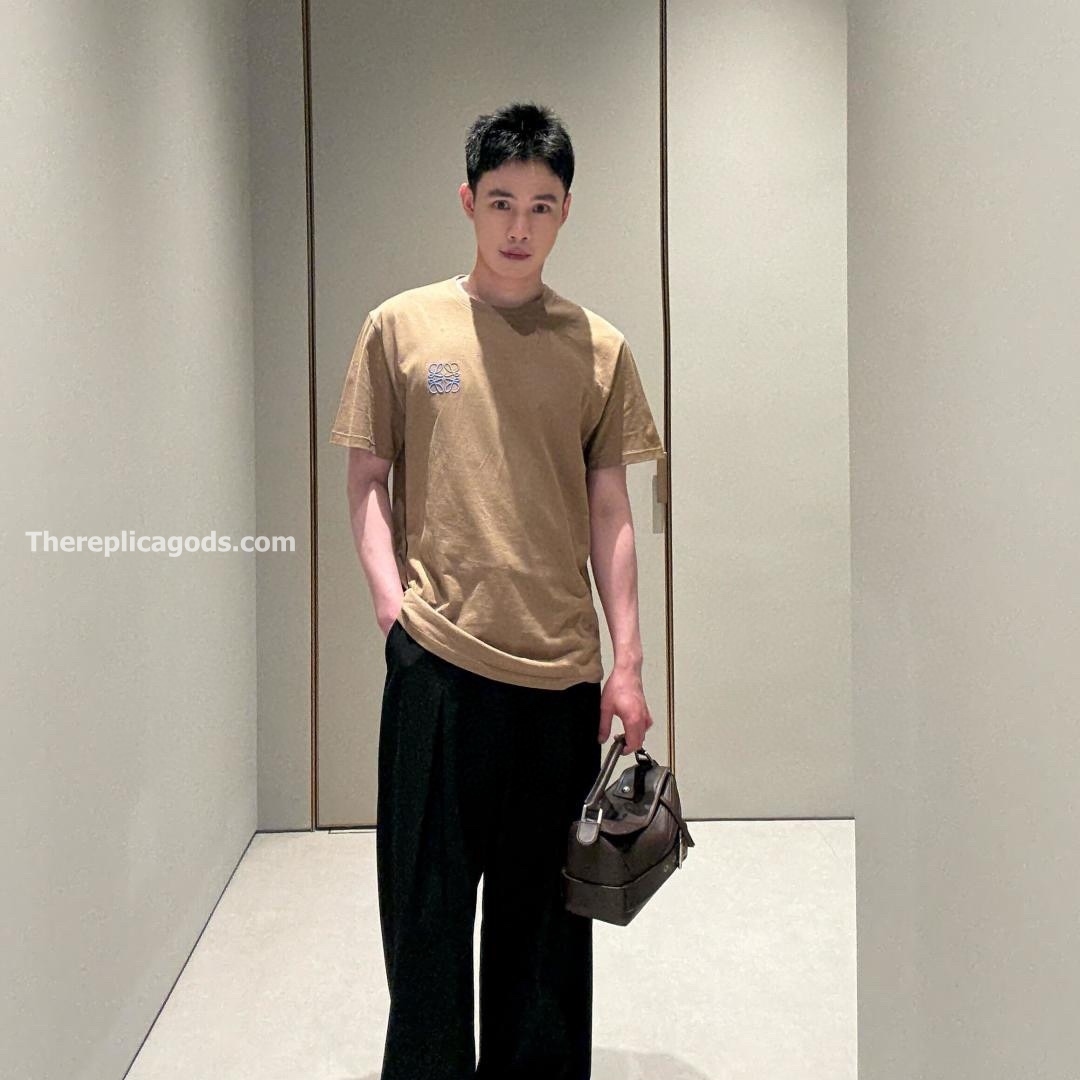 REGULAR FIT T-SHIRT IN COTTON IN CAMEL - TP671