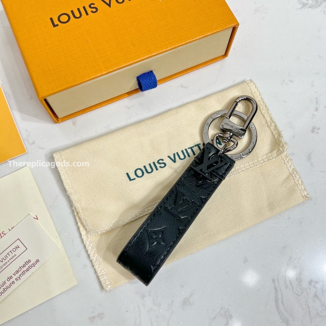 MONOGRAM SHADOW KEYCHAINS IN BLACK
