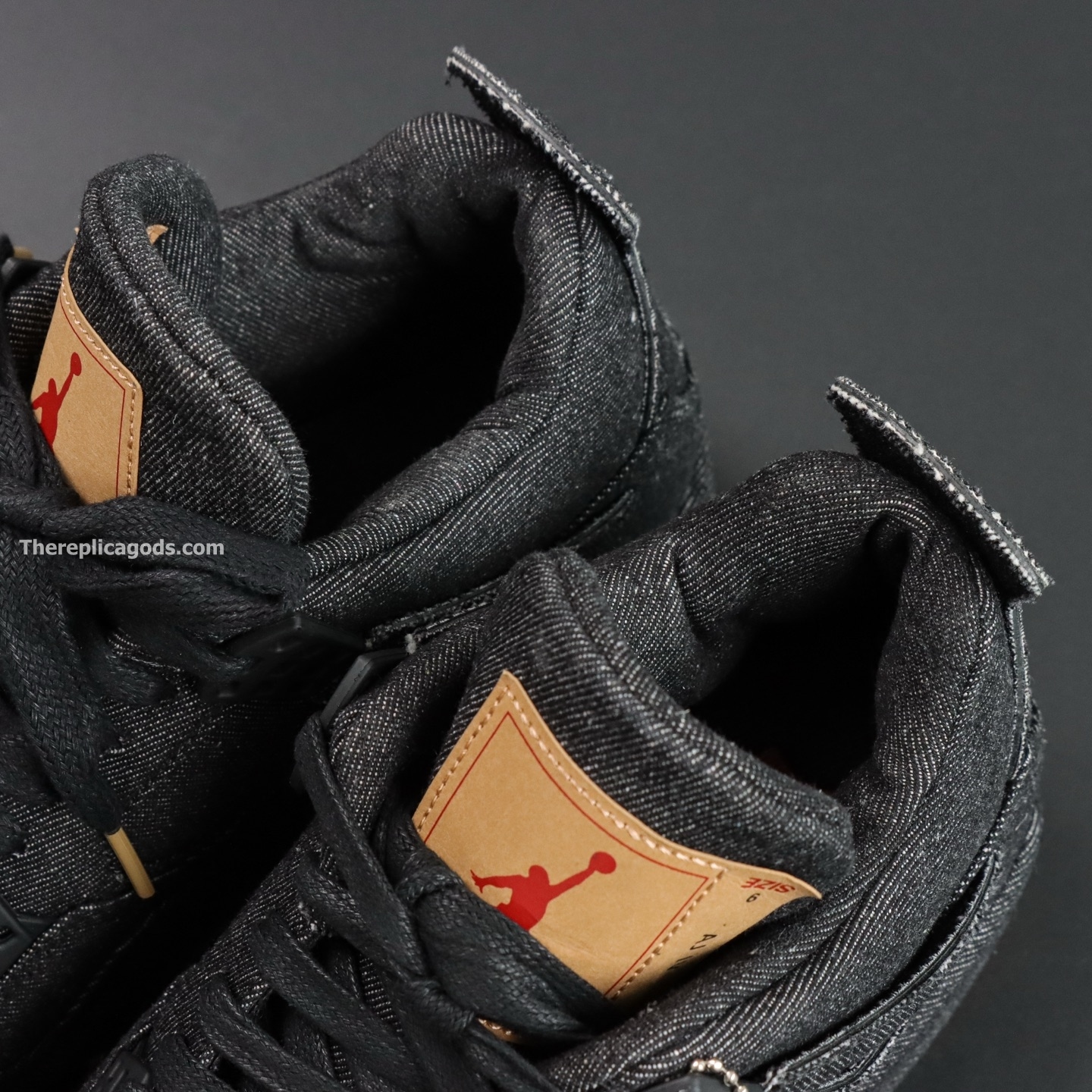 JORDAN 4 RETRO X LEVI'S BLACK DENIM SNEAKERS