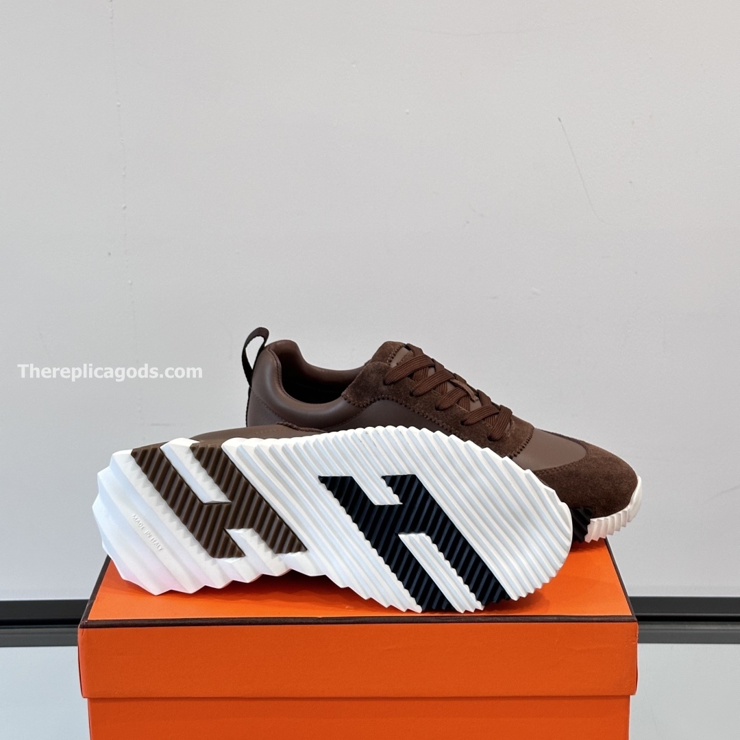 BOUNCING SNEAKERS IN BROWN - H269