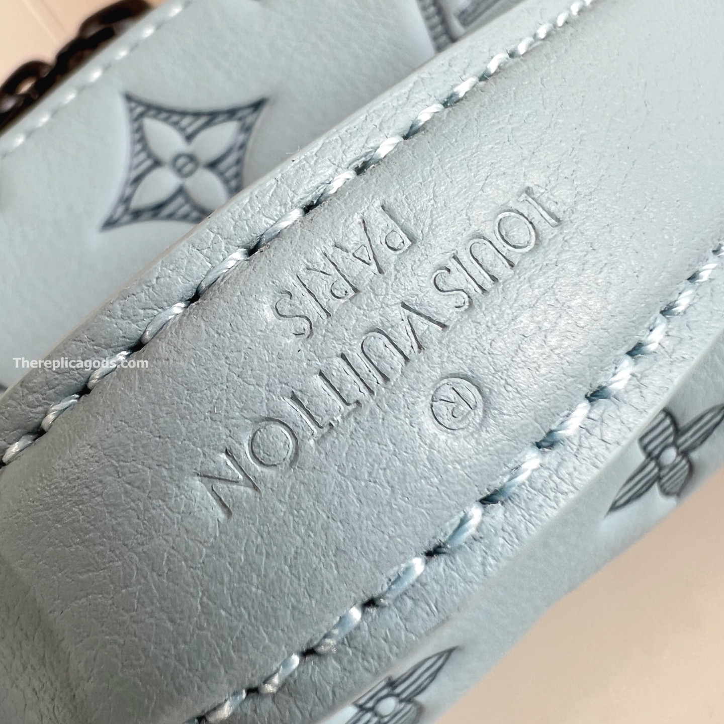 RUSH BUMBAG SKY BLUE MONOGRAM SHADOW M14782