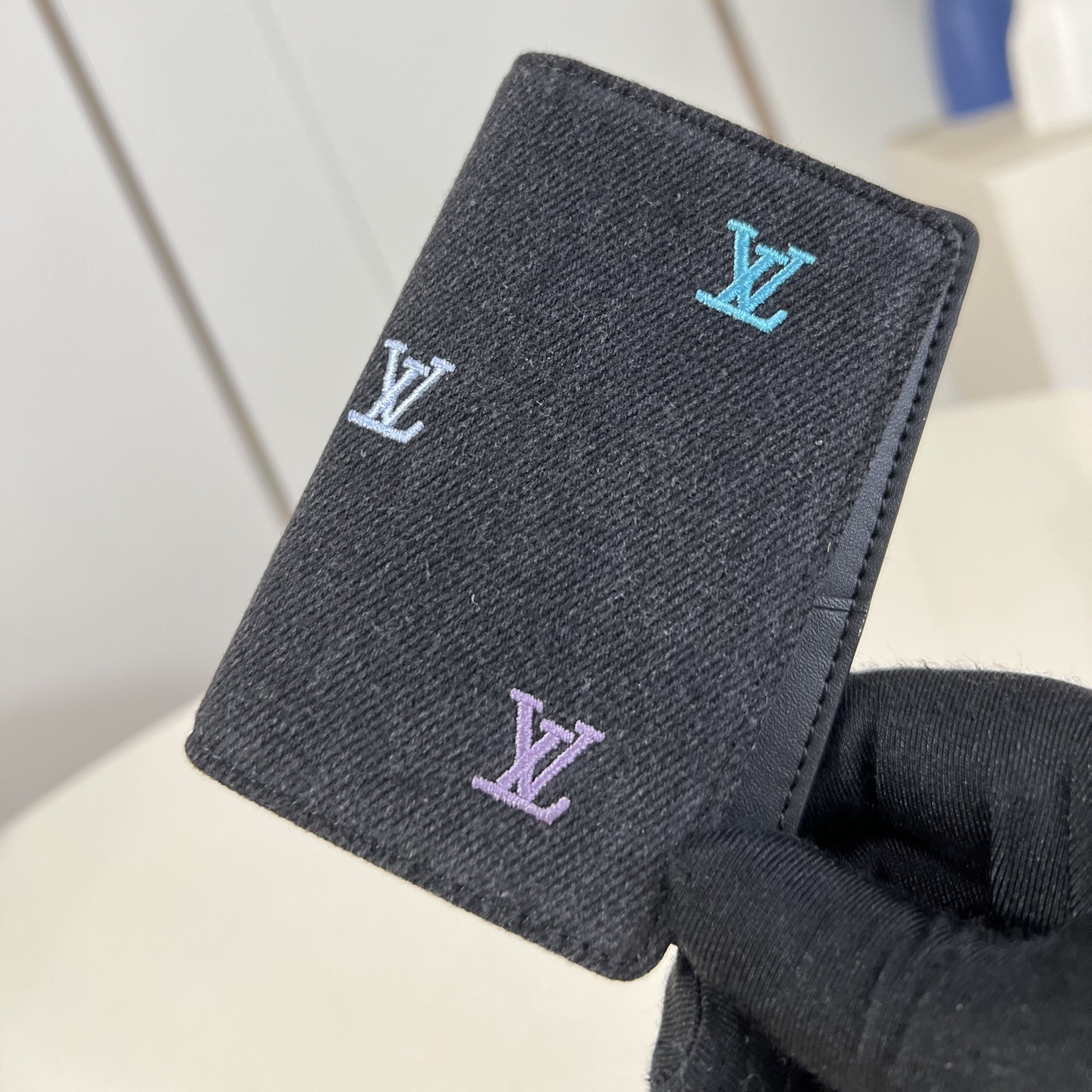 POCKET ORGANIZER GRADIENT BLUE LV BLASON DENIM M14148