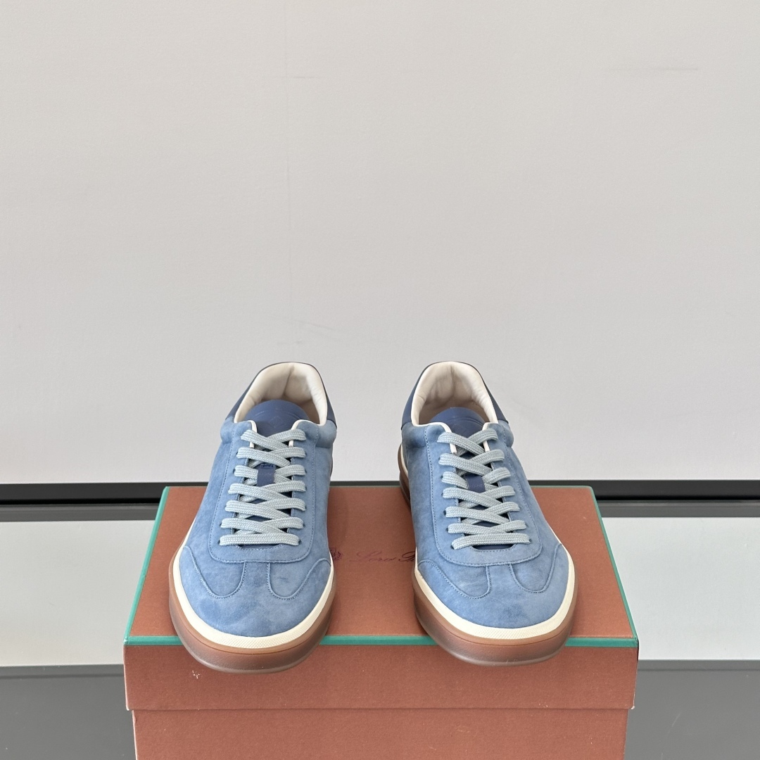 TENNIS WALK SNEAKERS SUEDE CALF SPLIT BLACK FIGS - LR73