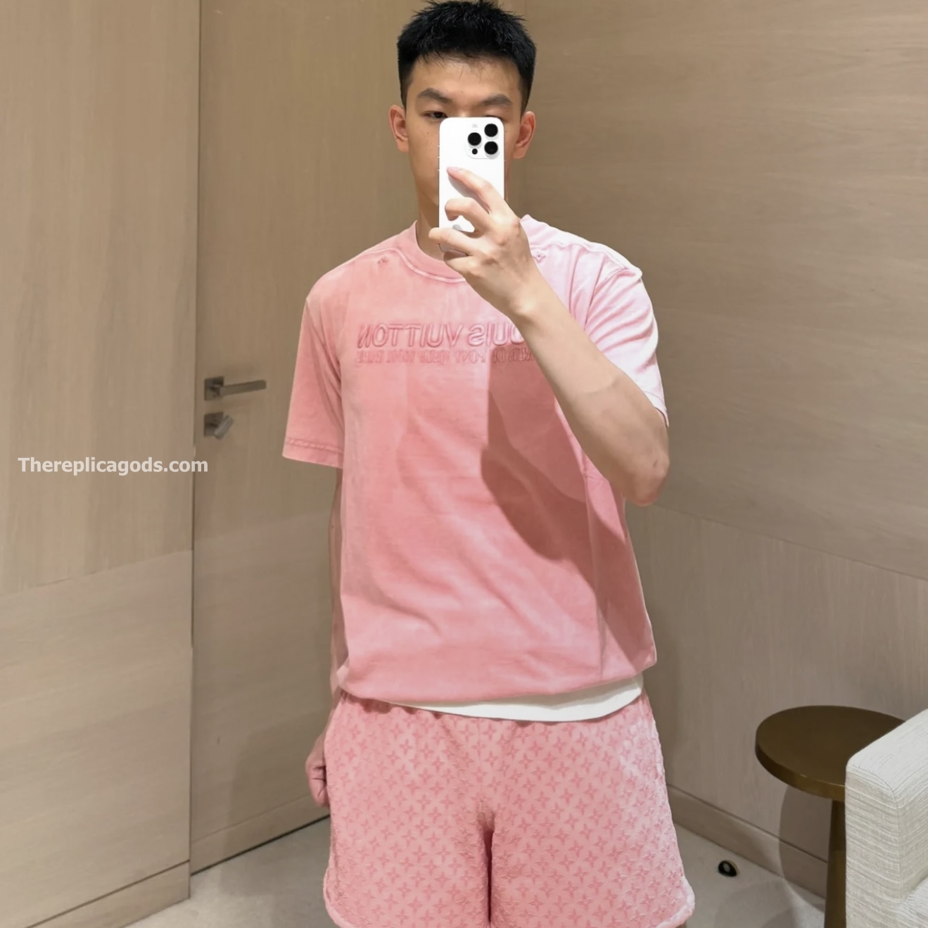 WASHED RIBBED T-SHIRT IN PINK - TP631