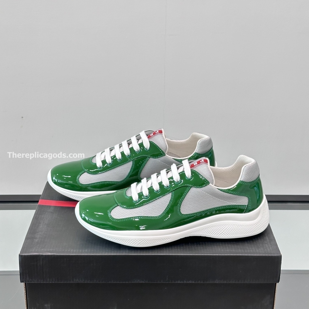AMERICA'S CUP SNEAKERS IN GREY AND GREEN - PD222