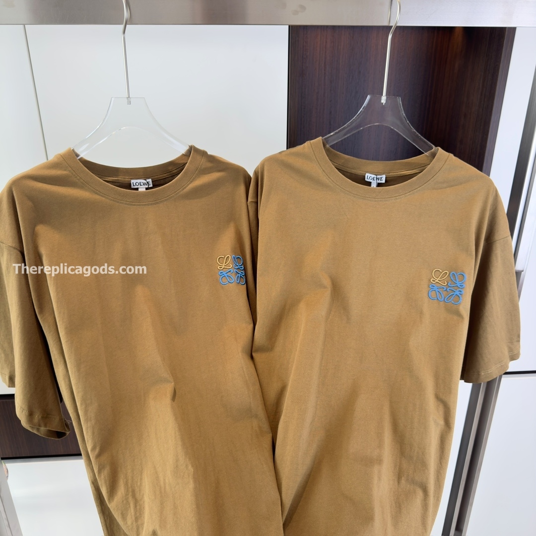 REGULAR FIT T-SHIRT IN COTTON IN CAMEL - TP671