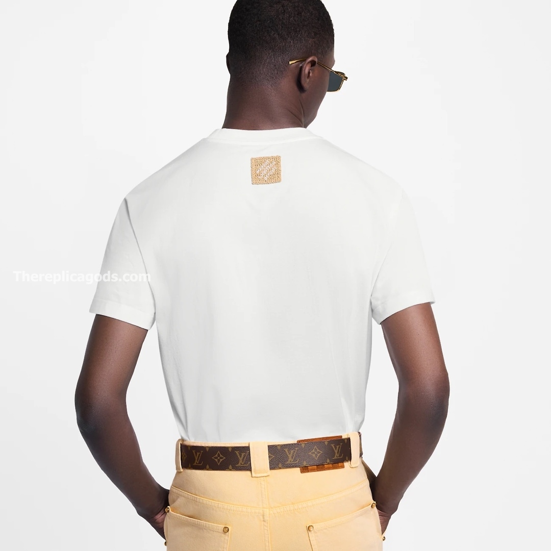EMBROIDERED SIGNATURE T-SHIRT IN WHITE - TP663