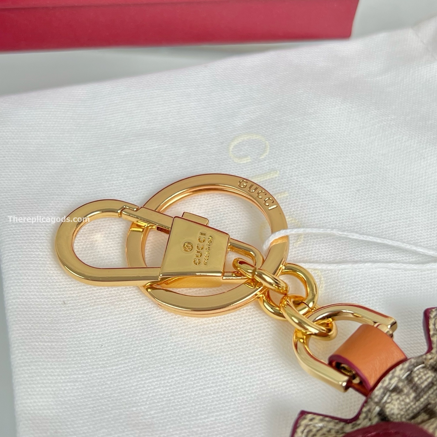 OWL-SHAPED BAG CHARM BEIGE AND DARK BROWN NEW GG MONOGRAM CANVAS
