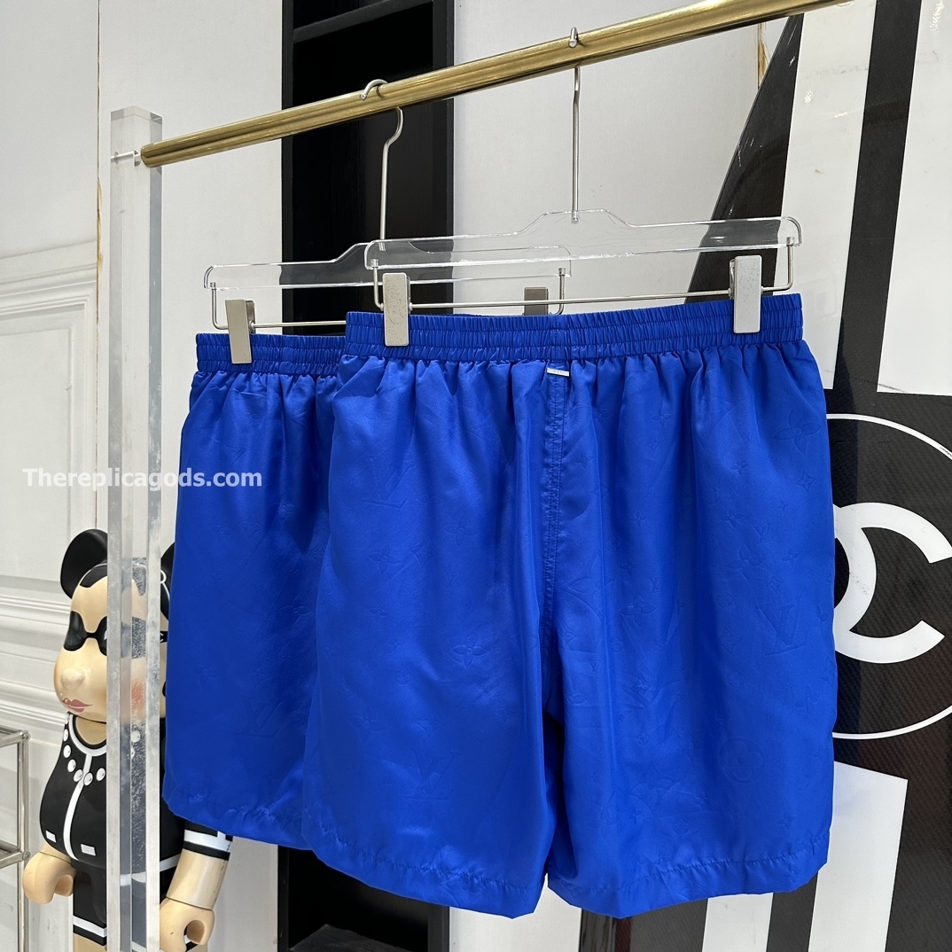 MONOGRAM NYLON SWIM BOARD SHORTS IN BLUE - TP557