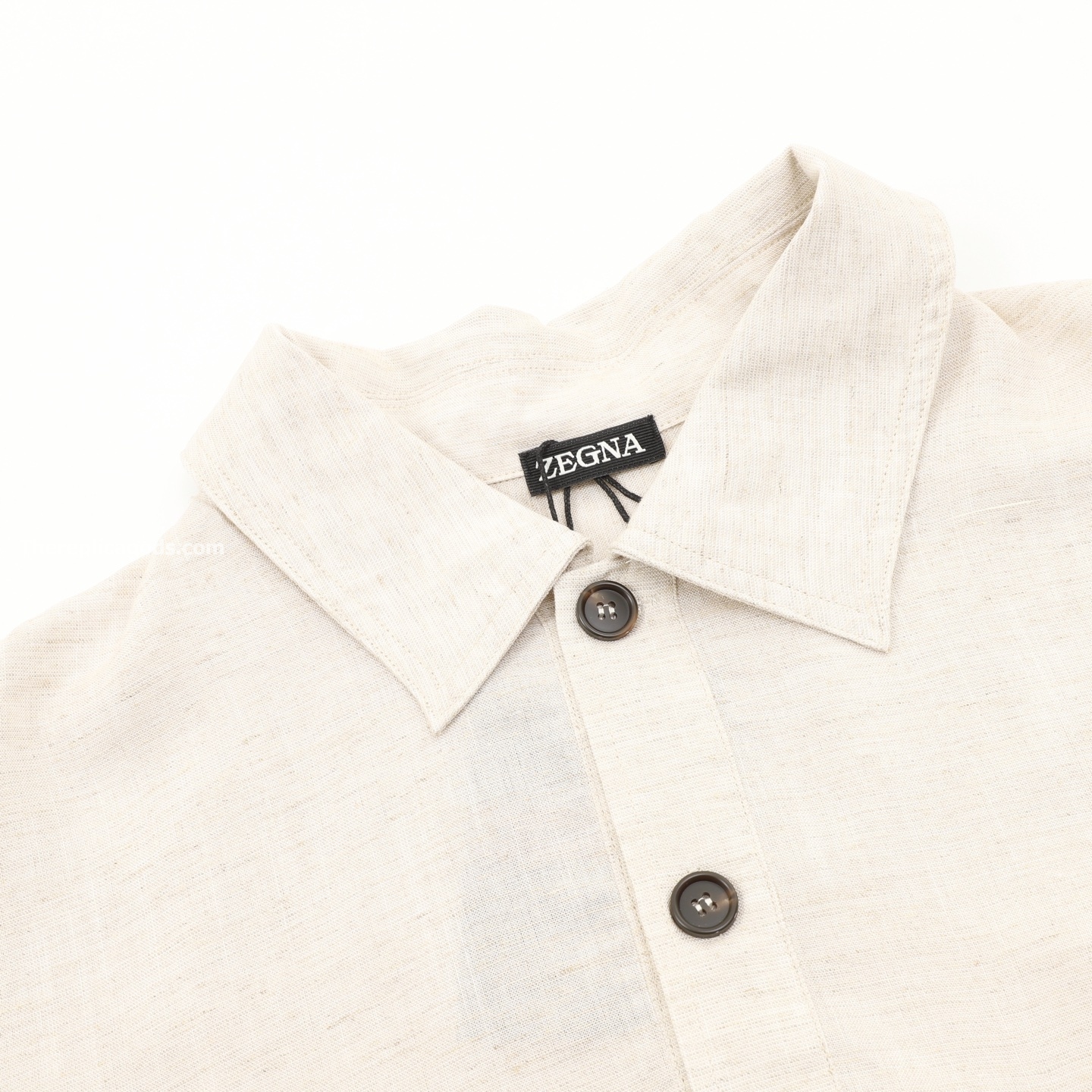 LINEN POLO SHIRT IN WHITE