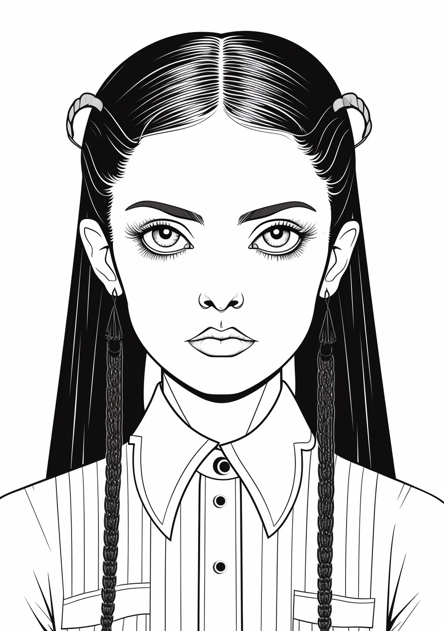 Charming Wednesday Addams Trendy Hairdo - Wallpaper - Image Chest ...