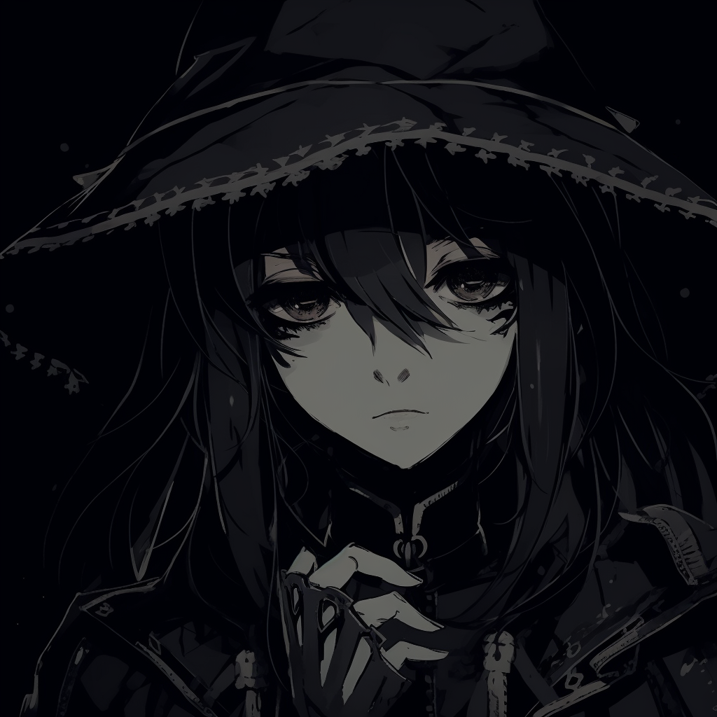 Dark Anime Character with Gothic Elements - anime pfp dark with gothic ...