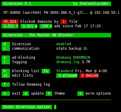 Diversion - Diversion 5.1.3 - the Router Ad-Blocker, May 09, 2024 ...