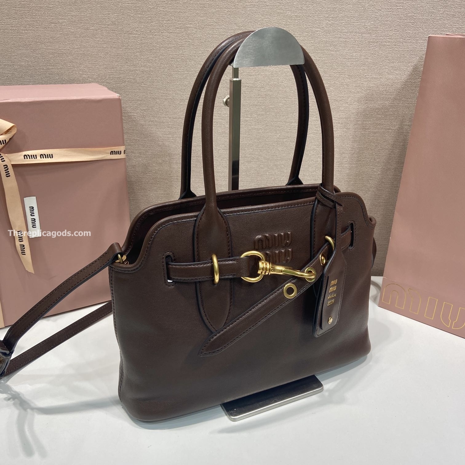 AVENTURE BAG DARK BROWN NAPPA LEATHER