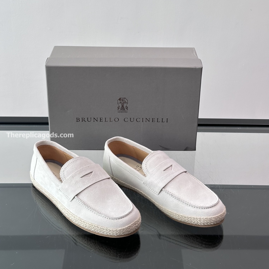 SUEDE PENNY LOAFERS IN WHITE, photo 7