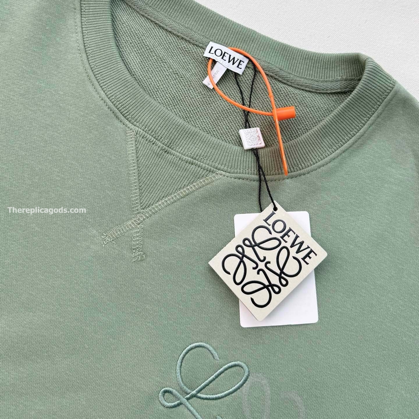 ANAGRAM COTTON SWEATSHIRT IN GREEN - SK822