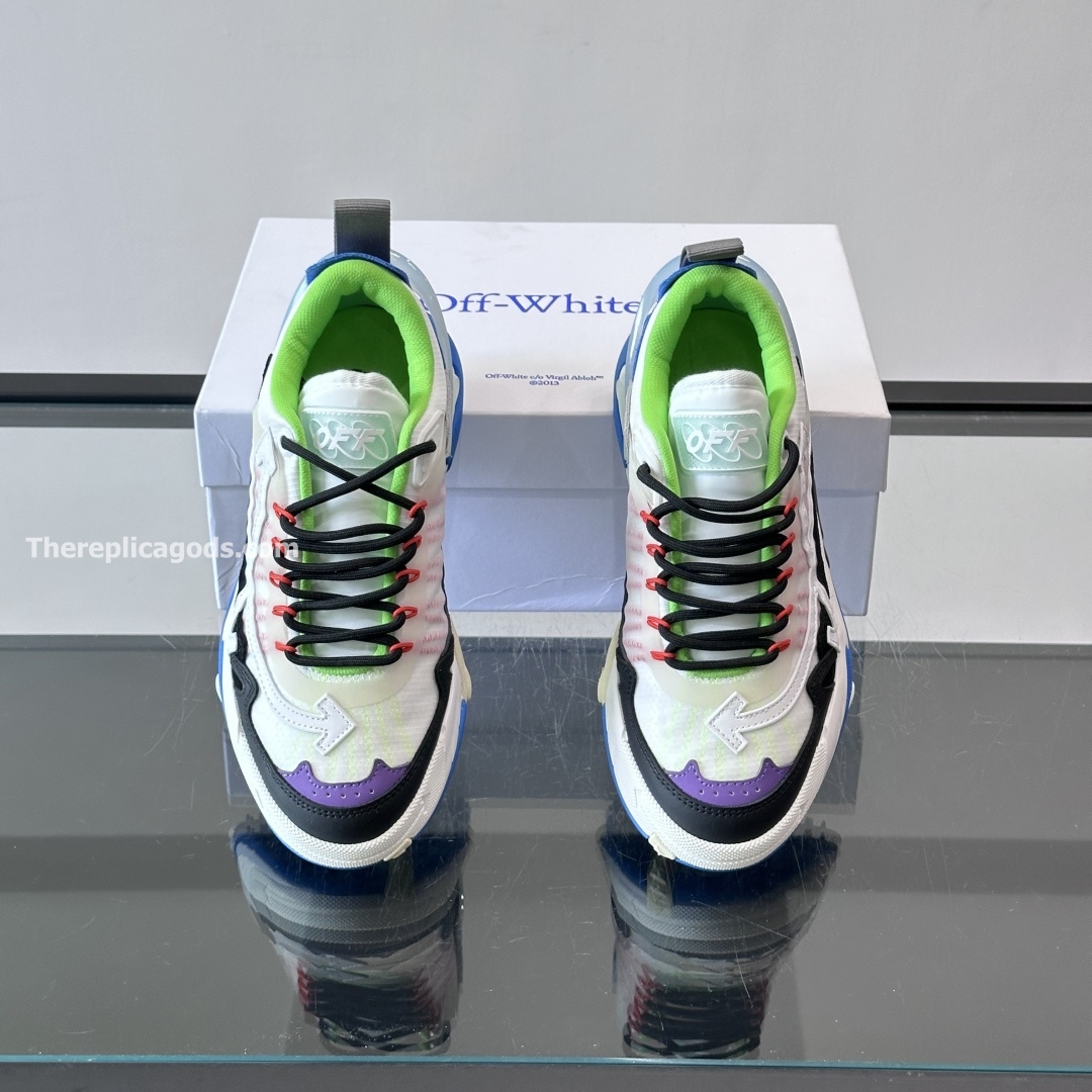 ODSY-2000 SNEAKERS IN WHITE, BLACK AND BLUE - OW94