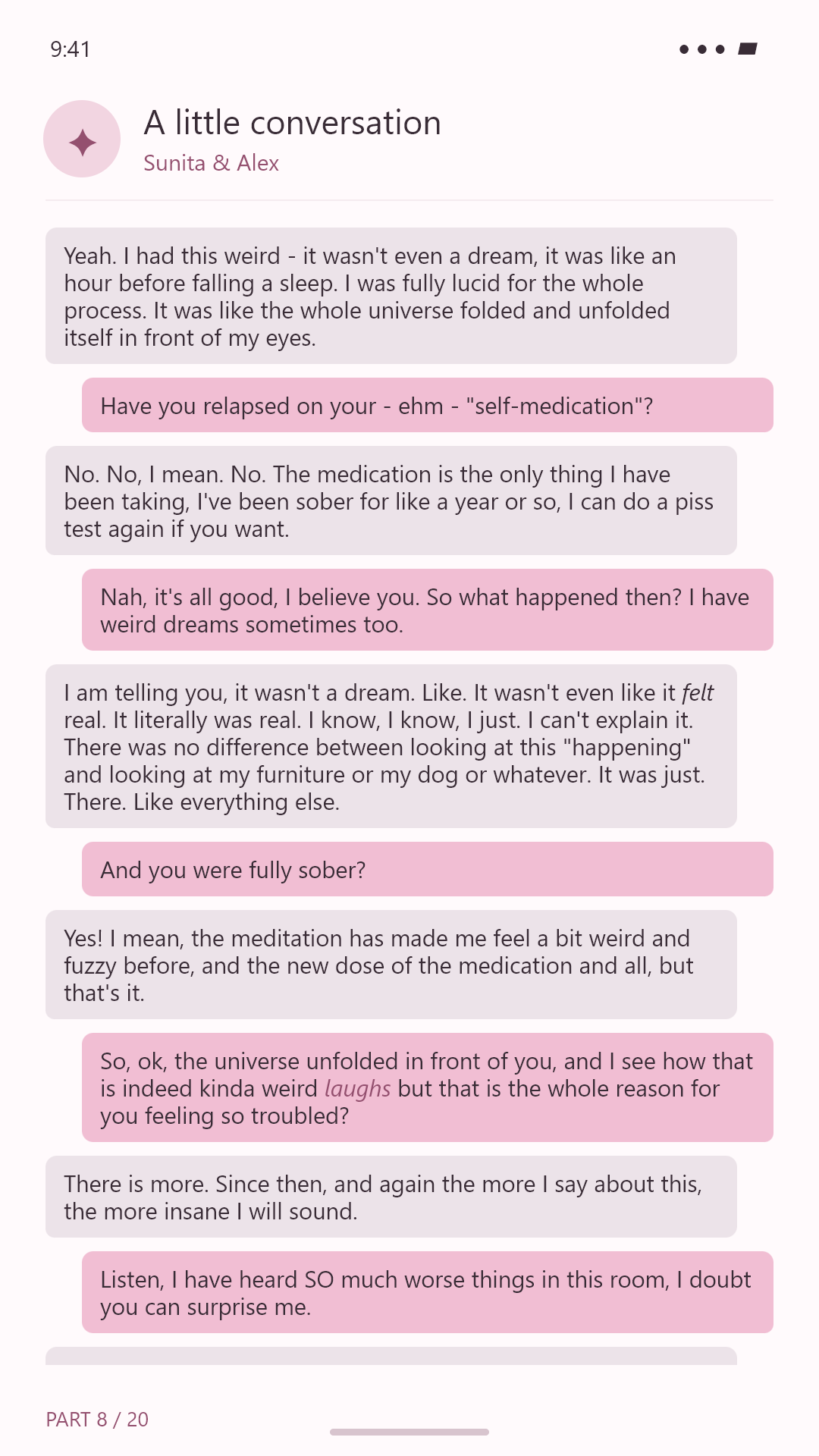 My new therapist is finally getting to the bottom of it | Part 1 | [text-heavy, slow-burn], image 8