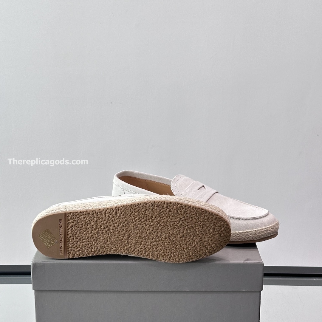 SUEDE PENNY LOAFERS IN WHITE, photo 10