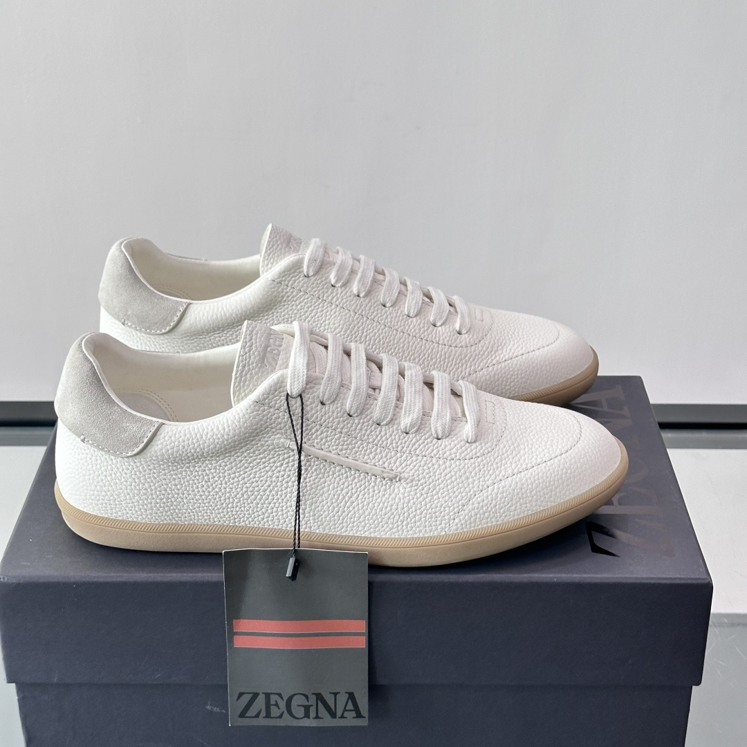 232 LOW-TOP SNEAKERS WHITE GRAINED LEATHER, photo 2
