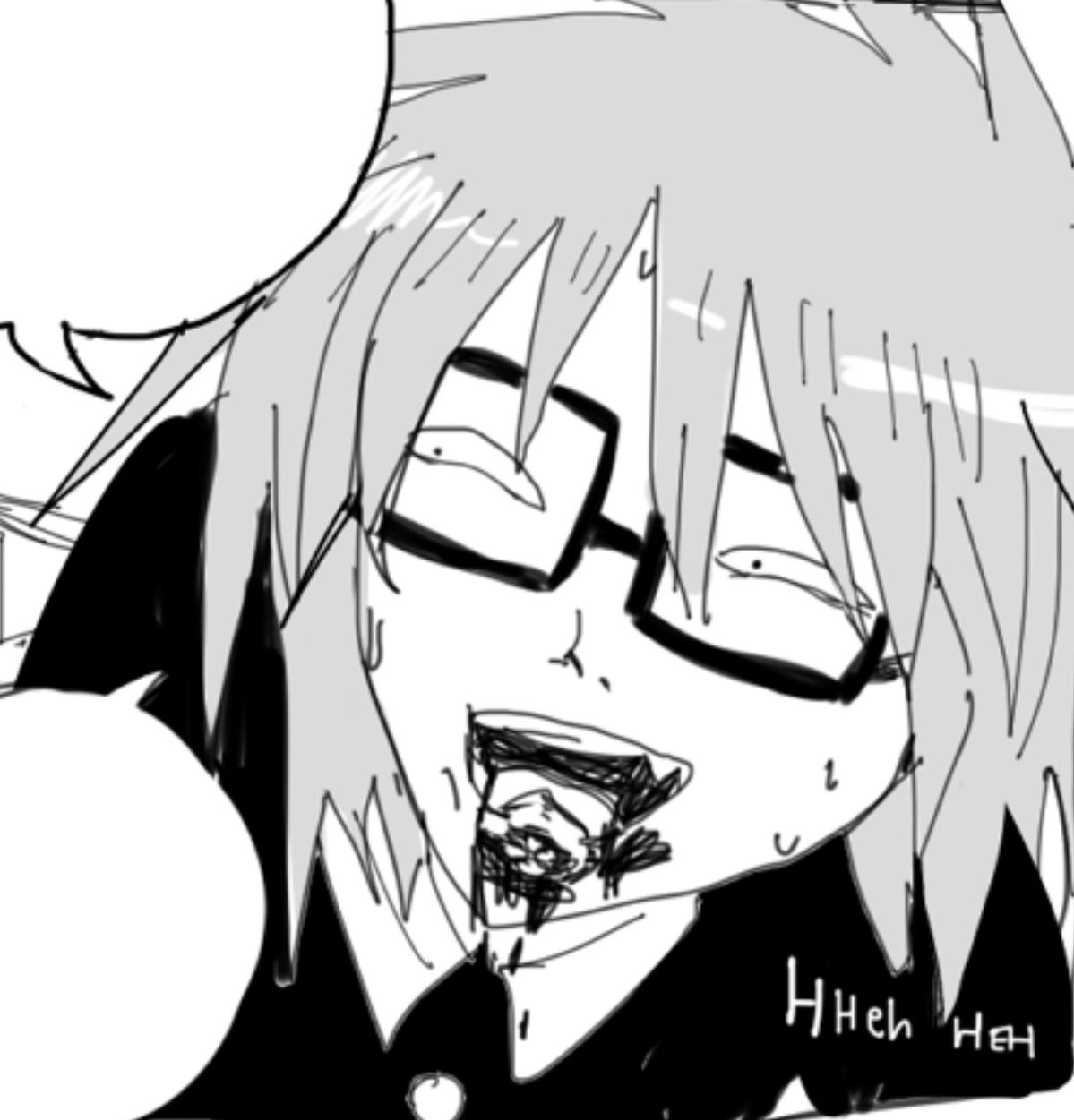 Greyscale image of Randal Ivory, character from the Ranfren Webcomics