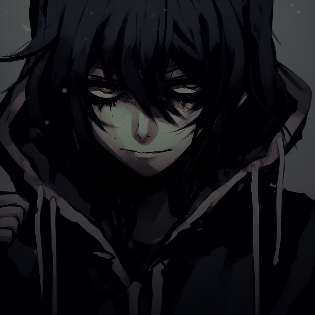 Anime Character in Night Scenery - darkness anime pfp characters ...