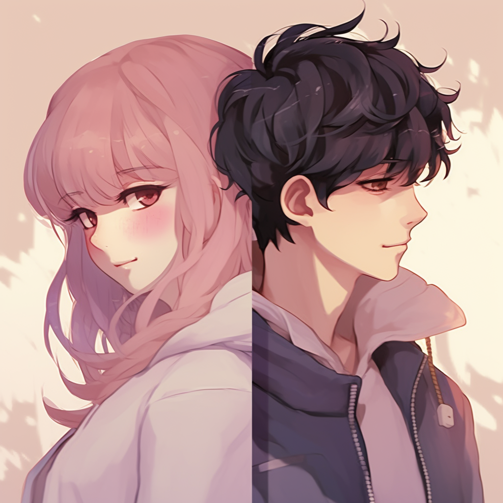 Download Student Couple Matching Anime Profile Picture