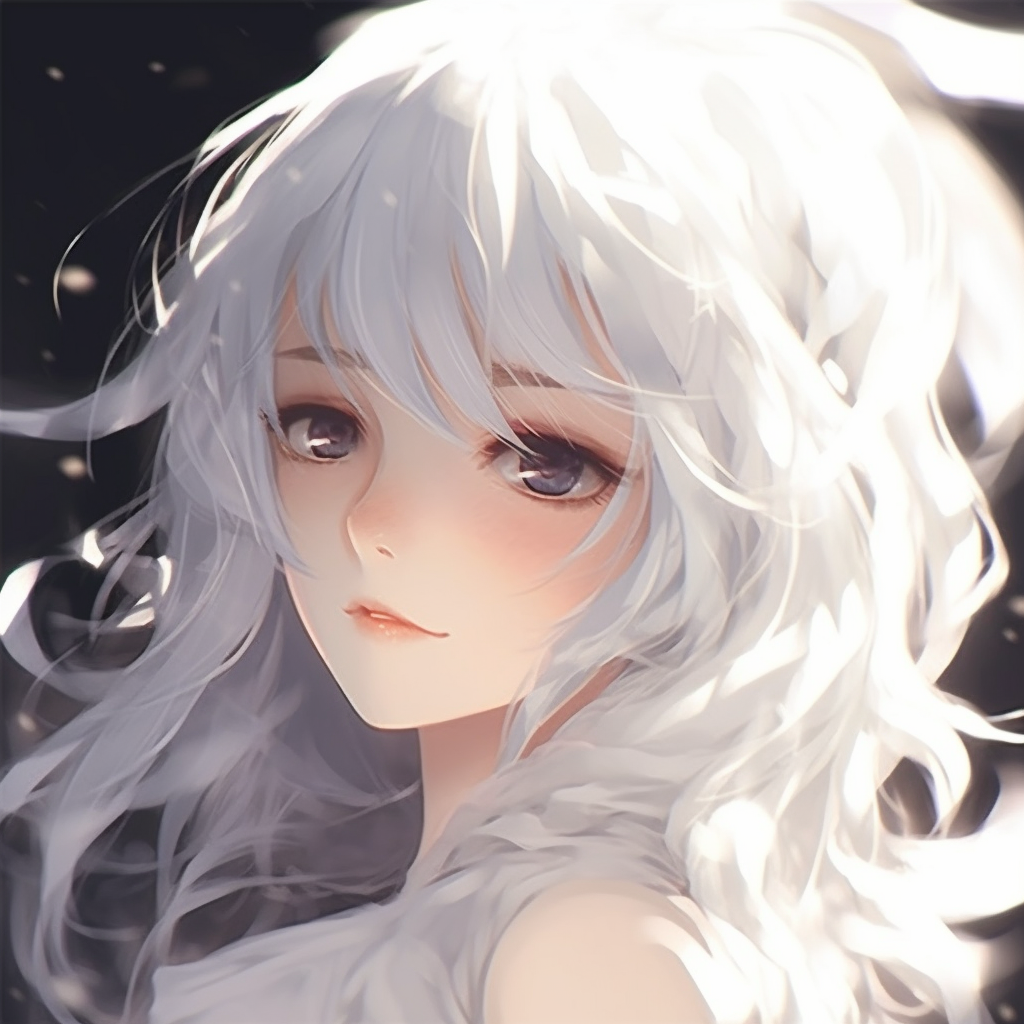 Anime girl white hair pfp  Anime girl, Anime, White hair
