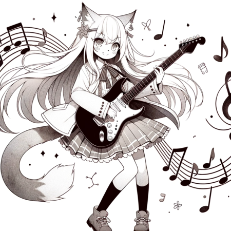 DALLE_2023-10-08_21.50.36_-_Anime_style_illustration_of_a_cat-girl_holding_an_electric_guitar._She_has_long_hair_cat_ears_and_a_tail._Beside_her_there_are_musical_notes_floati.png