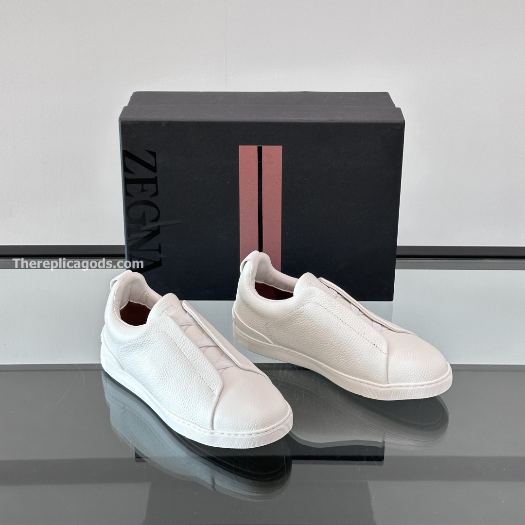 OFF WHITE DEERSKIN TRIPLE STITCH SNEAKERS