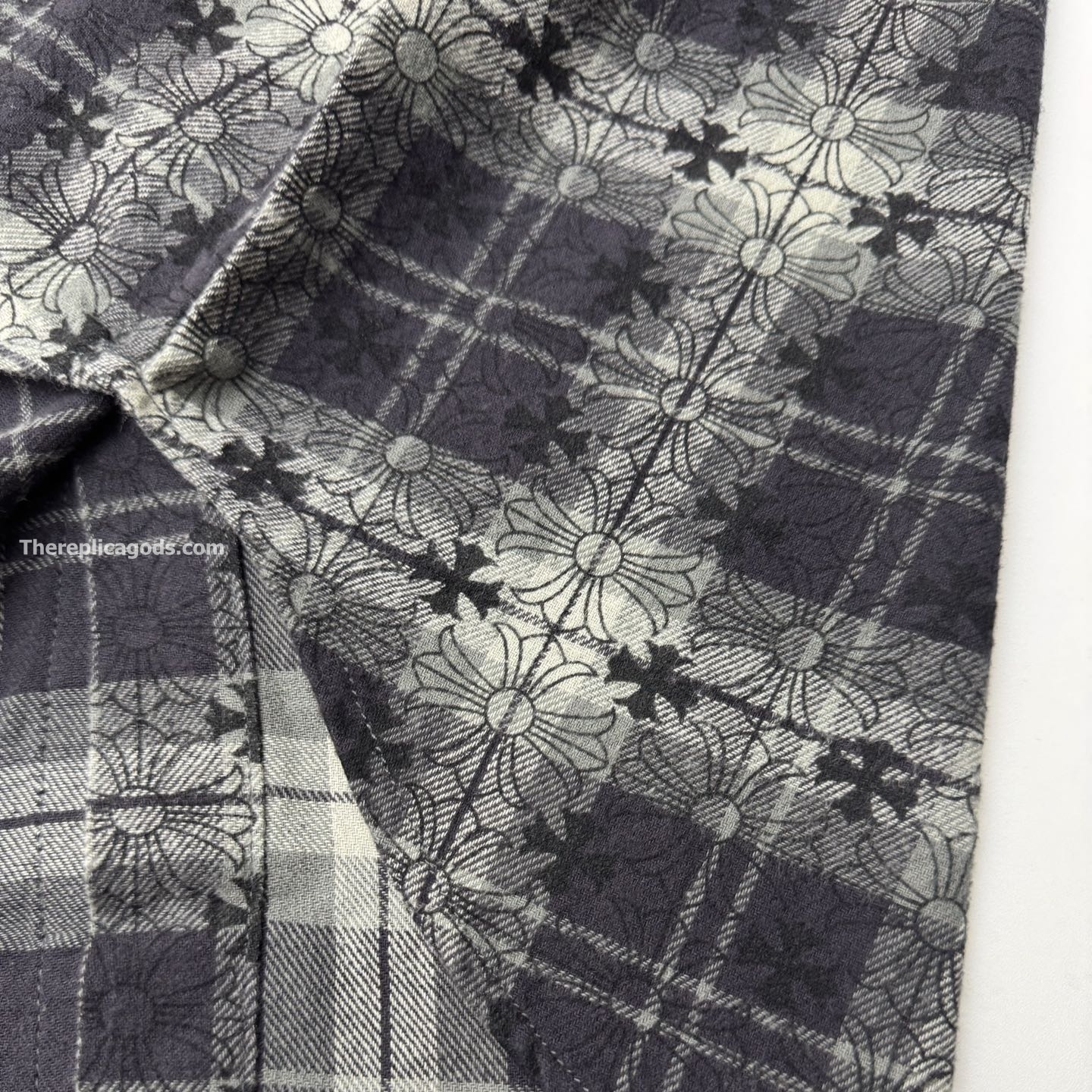 MONOGRAM CROSS PATCH FLANNEL SHIRT - SH535