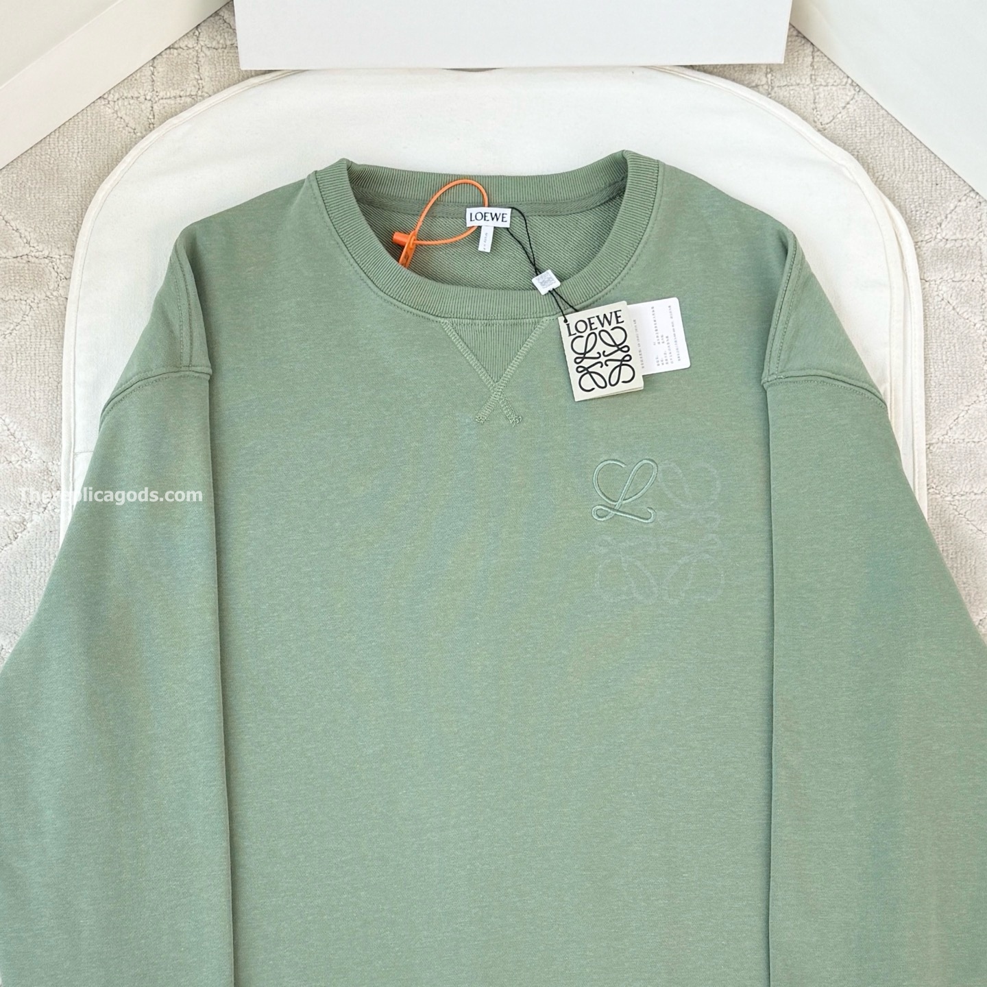 ANAGRAM COTTON SWEATSHIRT IN GREEN - SK822