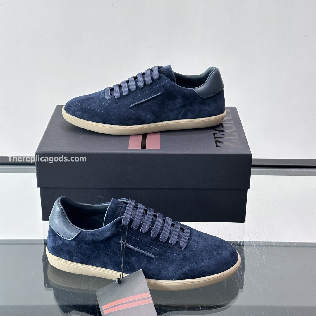 232 SUEDE SNEAKERS BLUE LEATHER, photo 6