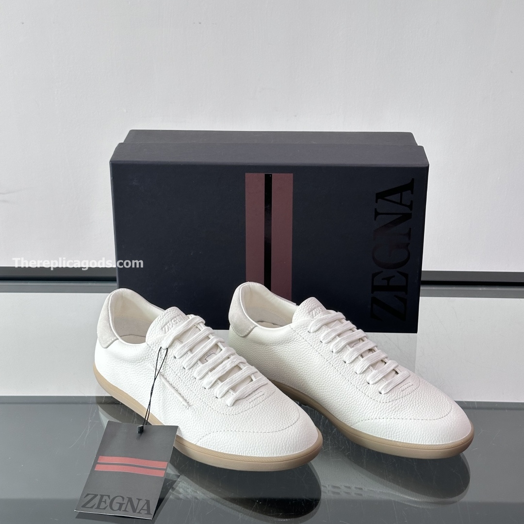 232 LOW-TOP SNEAKERS WHITE GRAINED LEATHER, photo 7