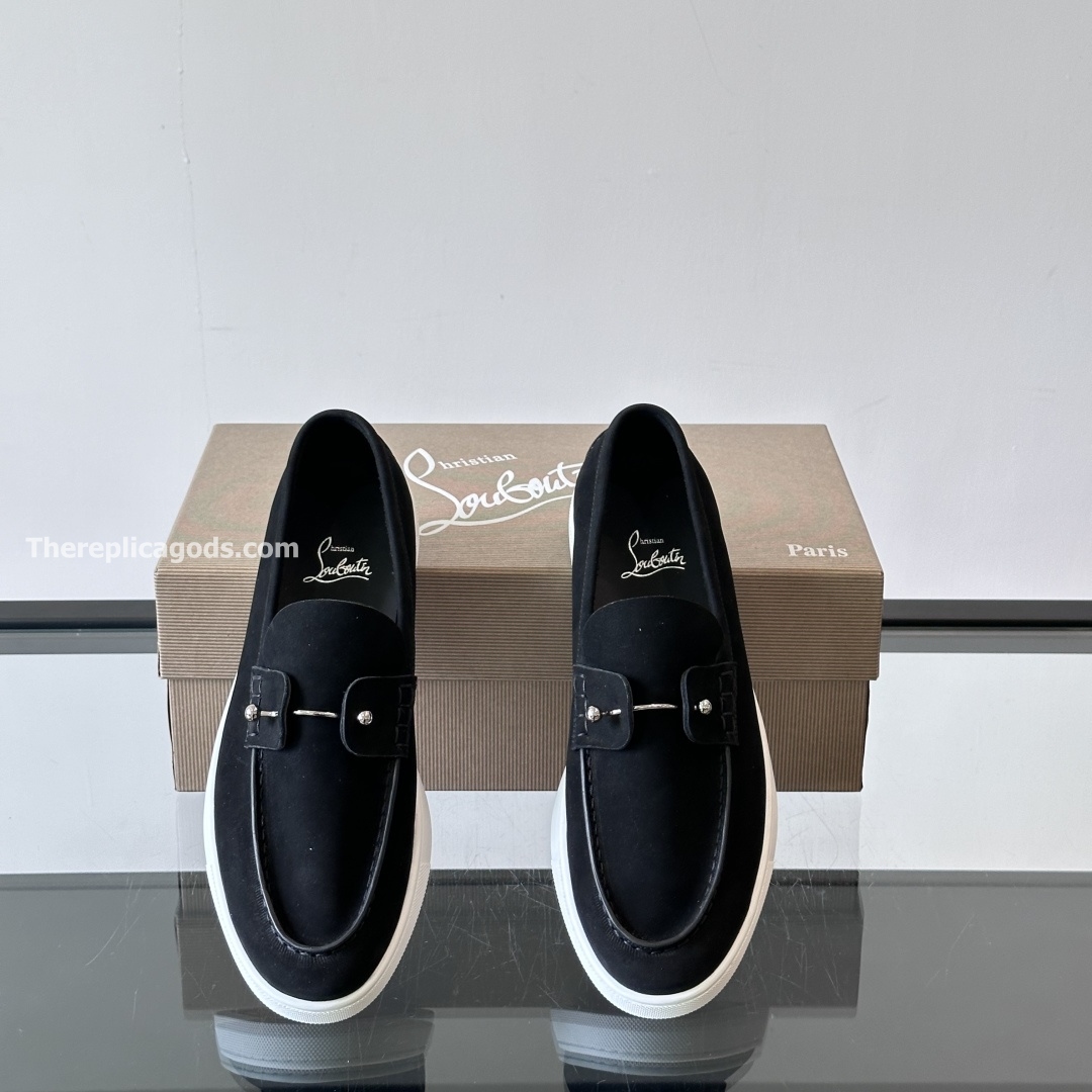 CHAMBELIBOAT BOAT SHOES IN BLACK - CL169